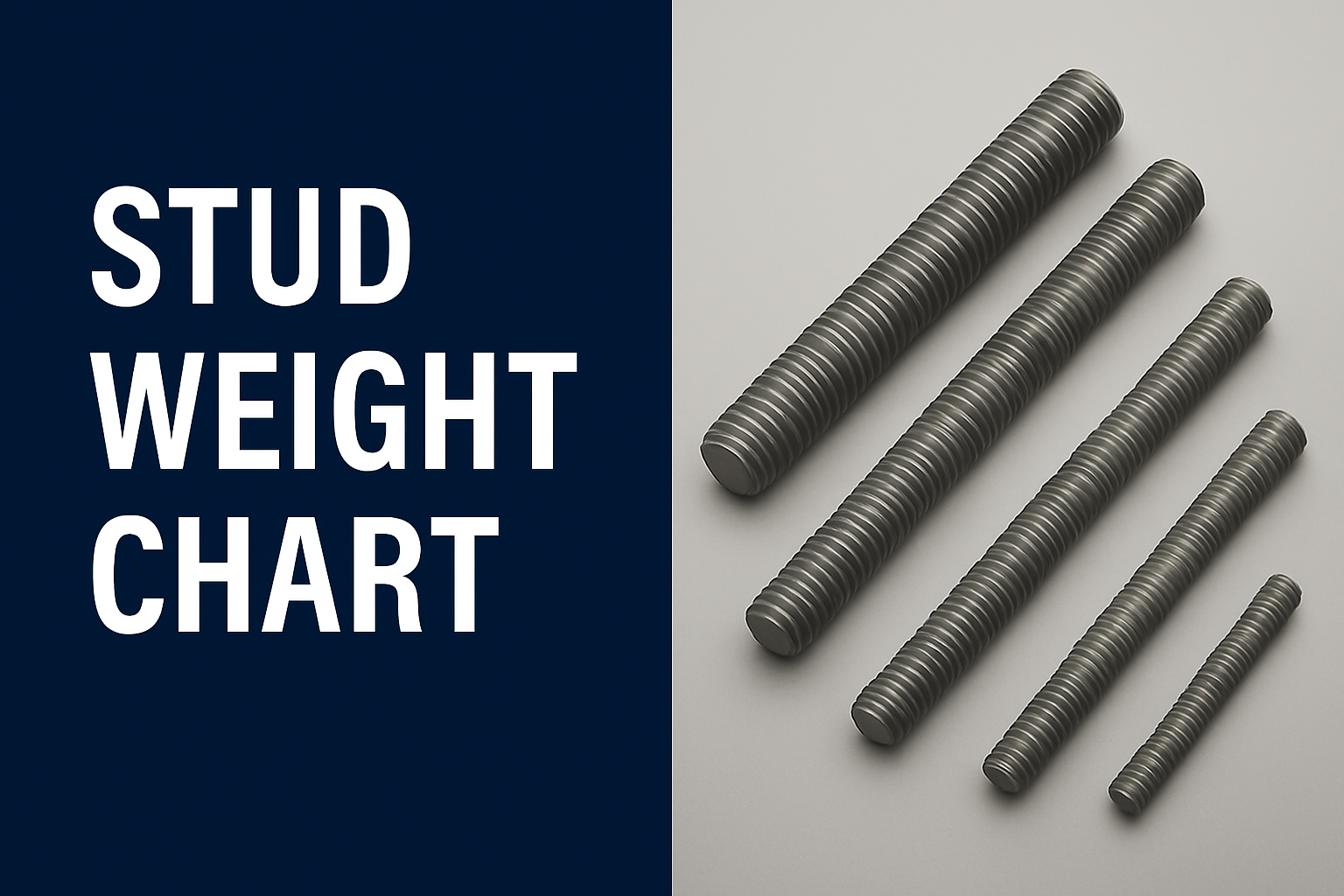 Full Thread Stud Weight Chart