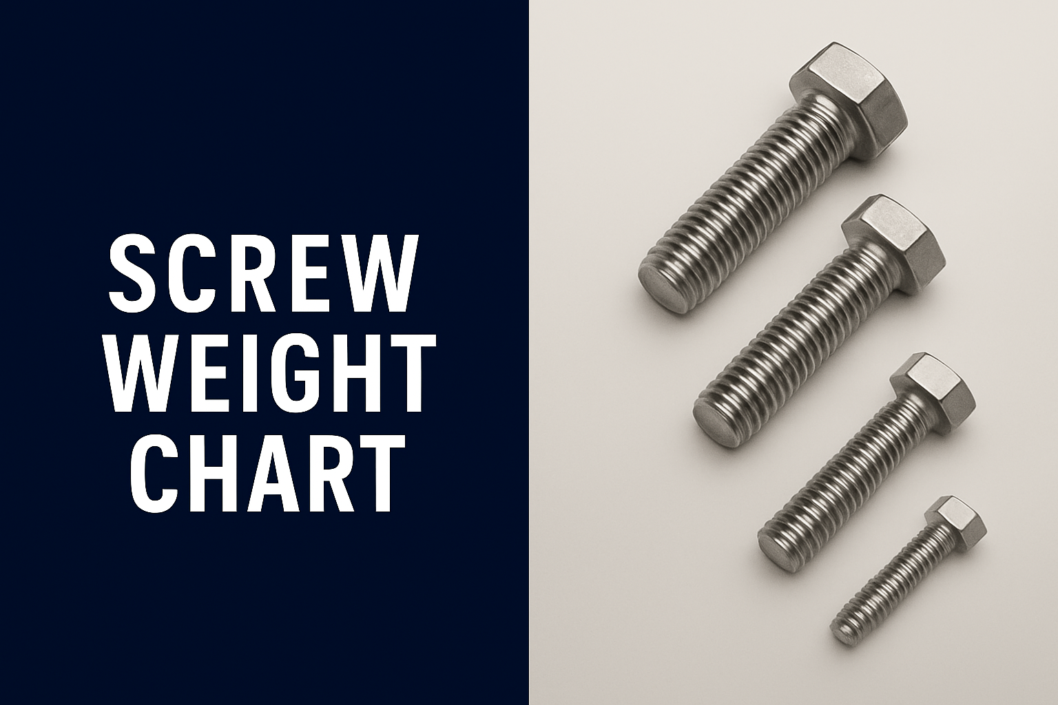 Screw Weight Chart