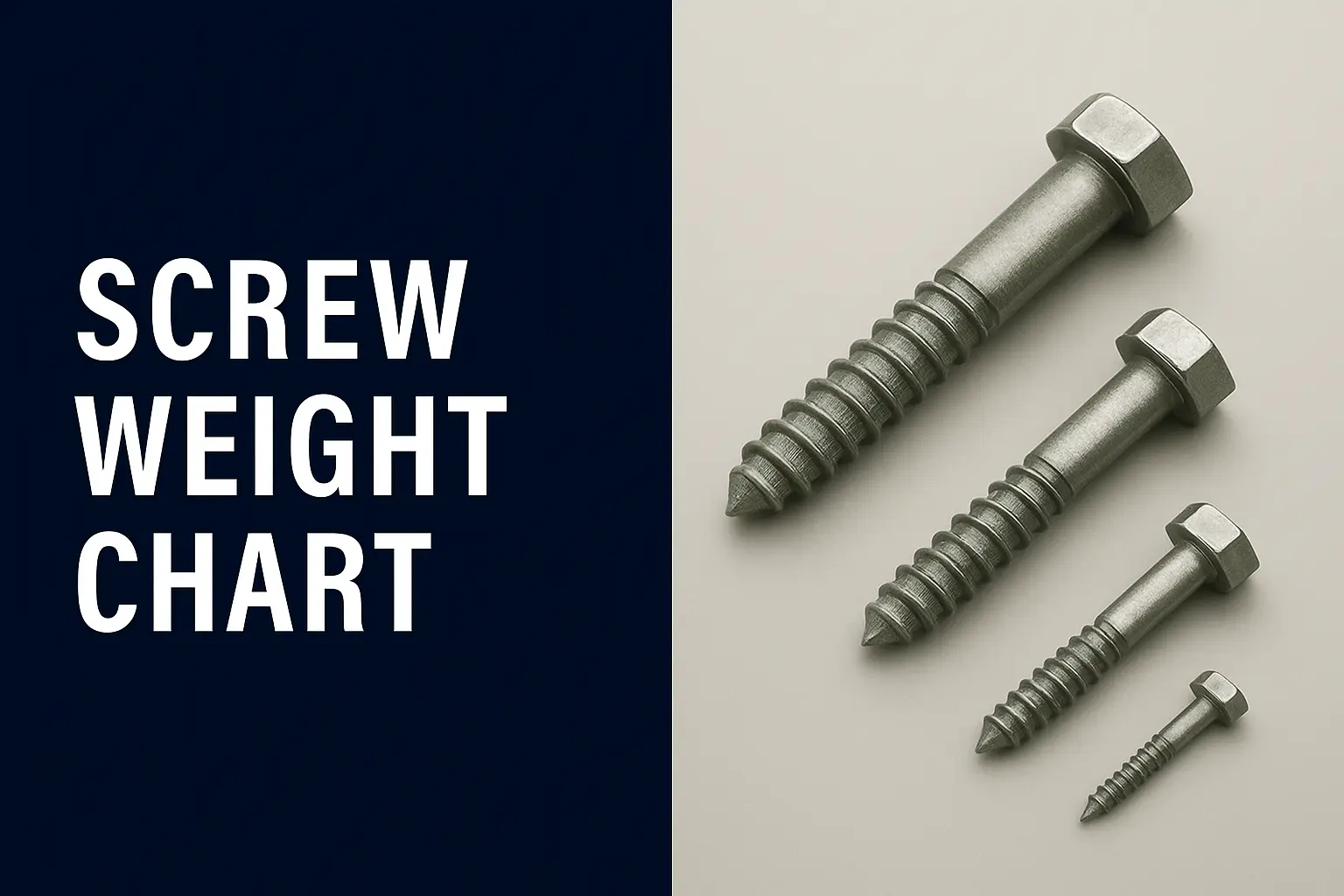 Screw weight chart