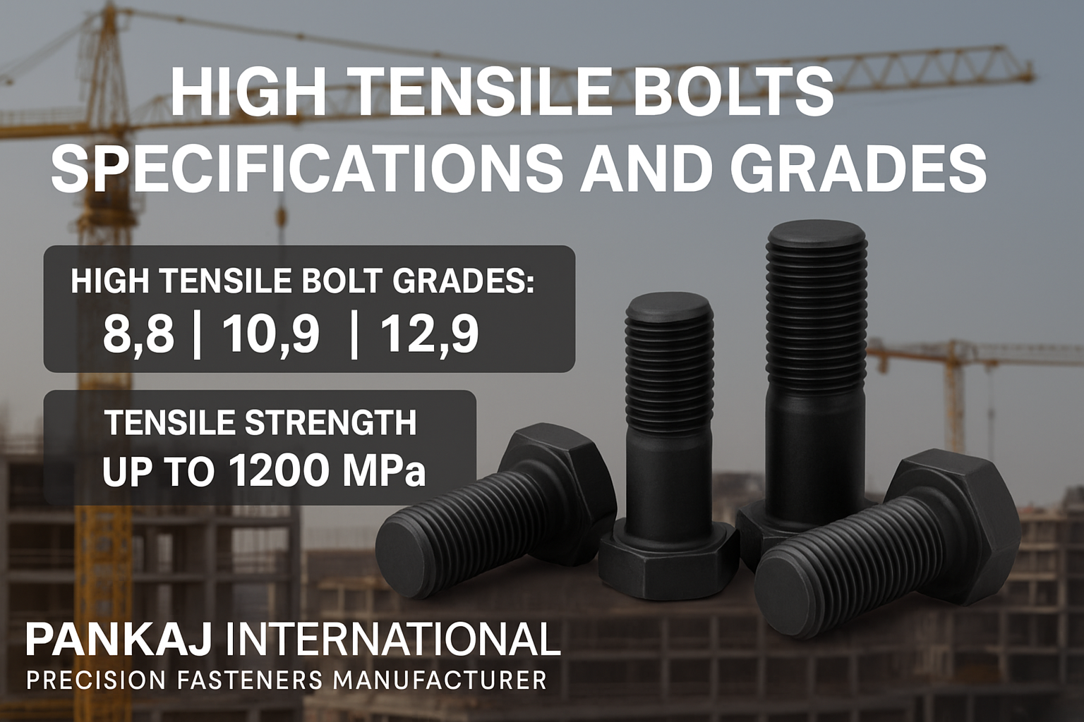 High Tensile Bolts Specifications and Grades | Pankaj International