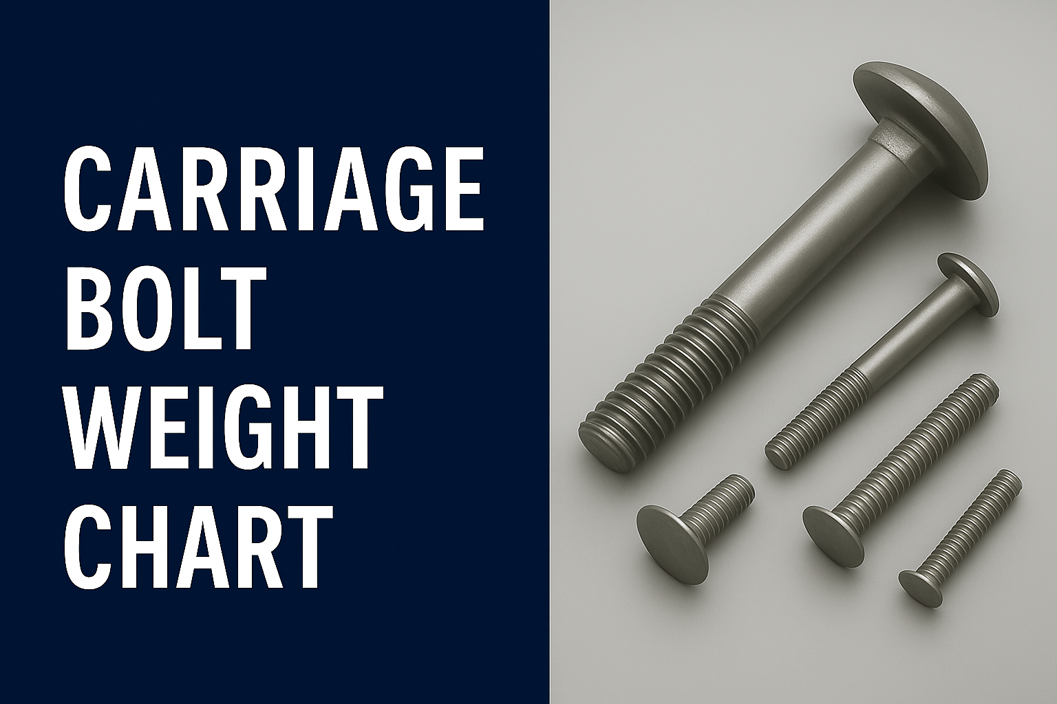 Carriage Bolt Weight Chart