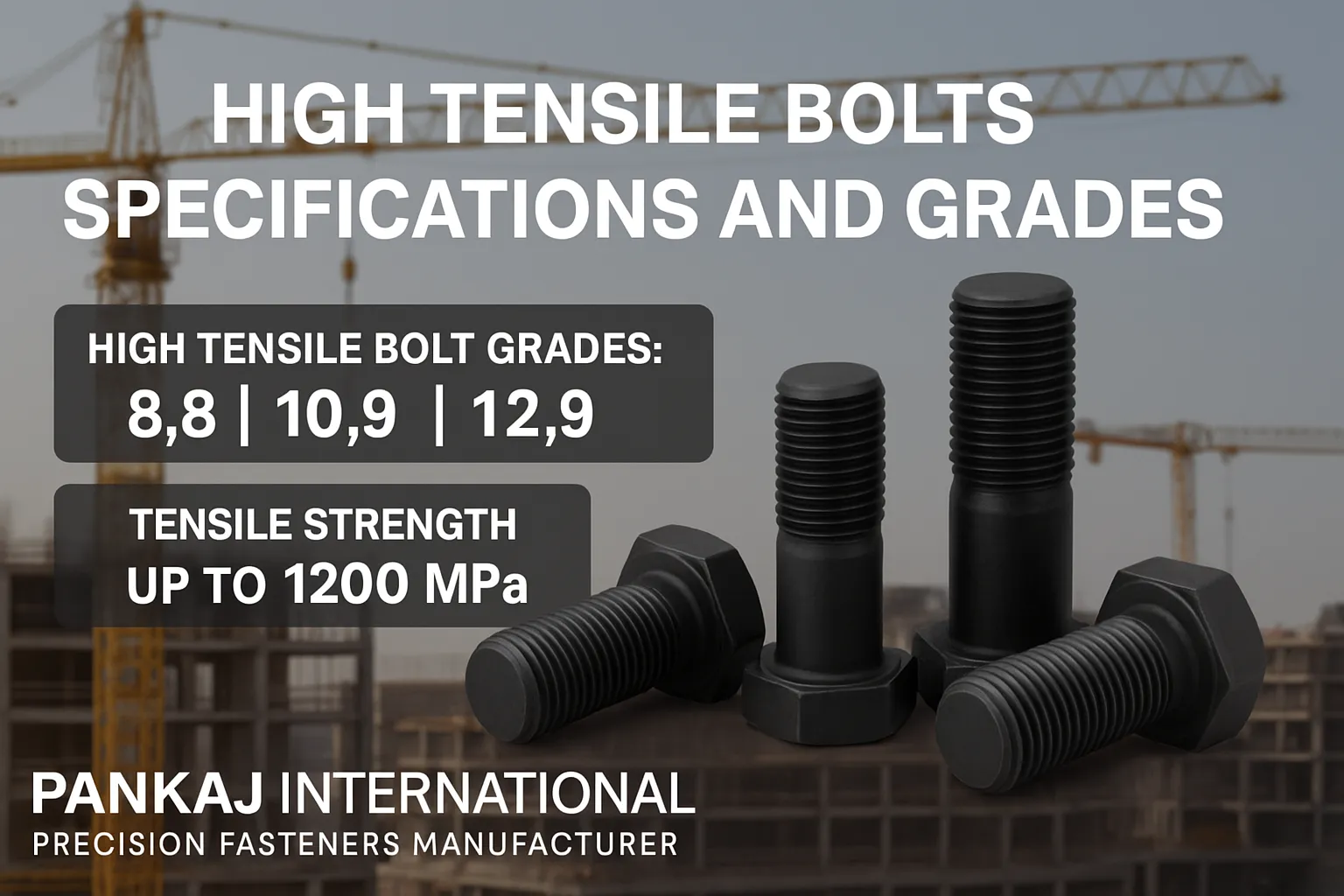 High Tensile Bolts Specifications and Grades | Pankaj International